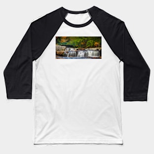 New Hampshire Waterfall in Fall Baseball T-Shirt